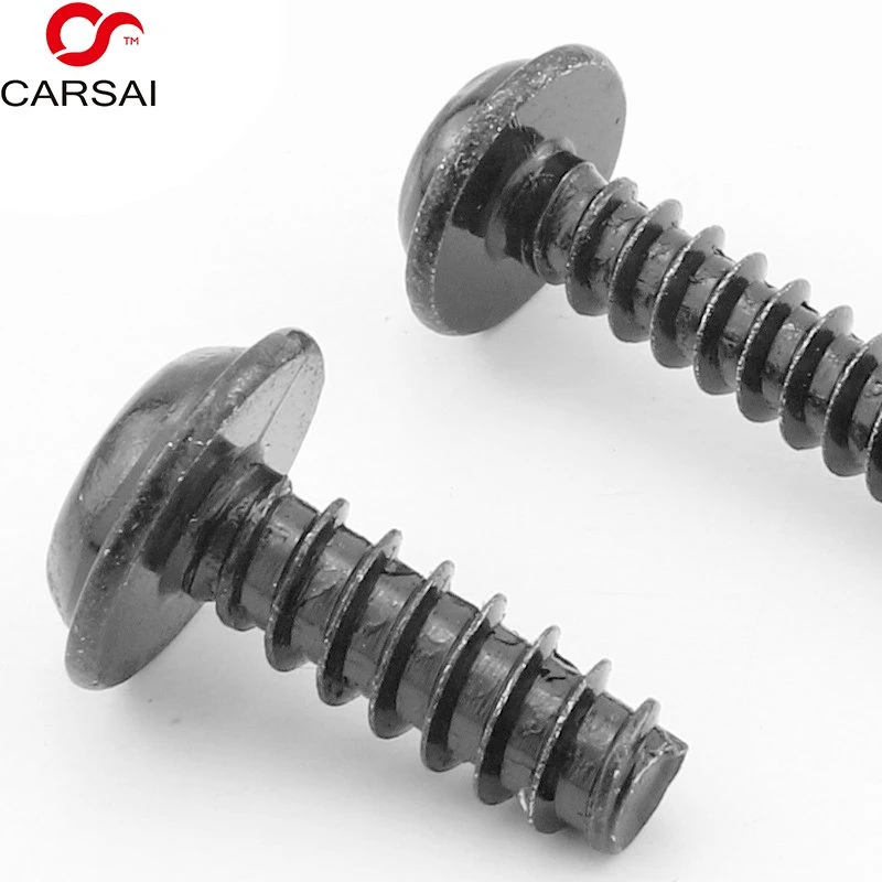 304 Acero inoxidable Negro Oxided Zinc chapado Torx seis lóbulos Cabeza de armadura modificada con junta de cola plana rosca autorroscante Tornillo de corte de rodillo de formación