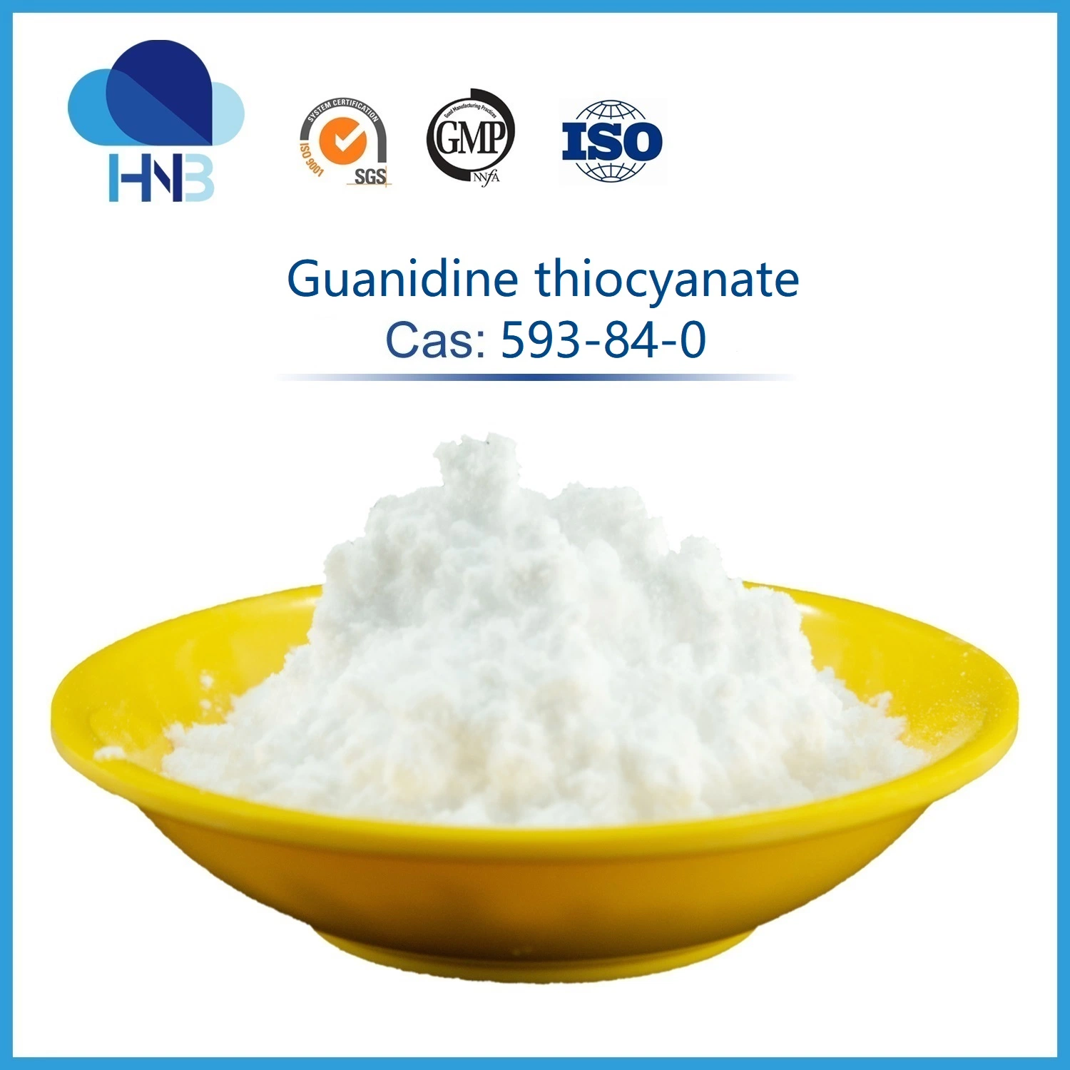 593-84-0 Grade biochimique et l'ADN de l'ARN extrait de poudre brute de 99 % de la guanidine thiocyanate Rhodanide Guanidinium Guscn