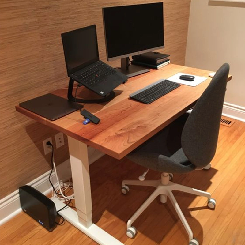 Large White Educative Computer Desk Electric Control System for Standing Desks