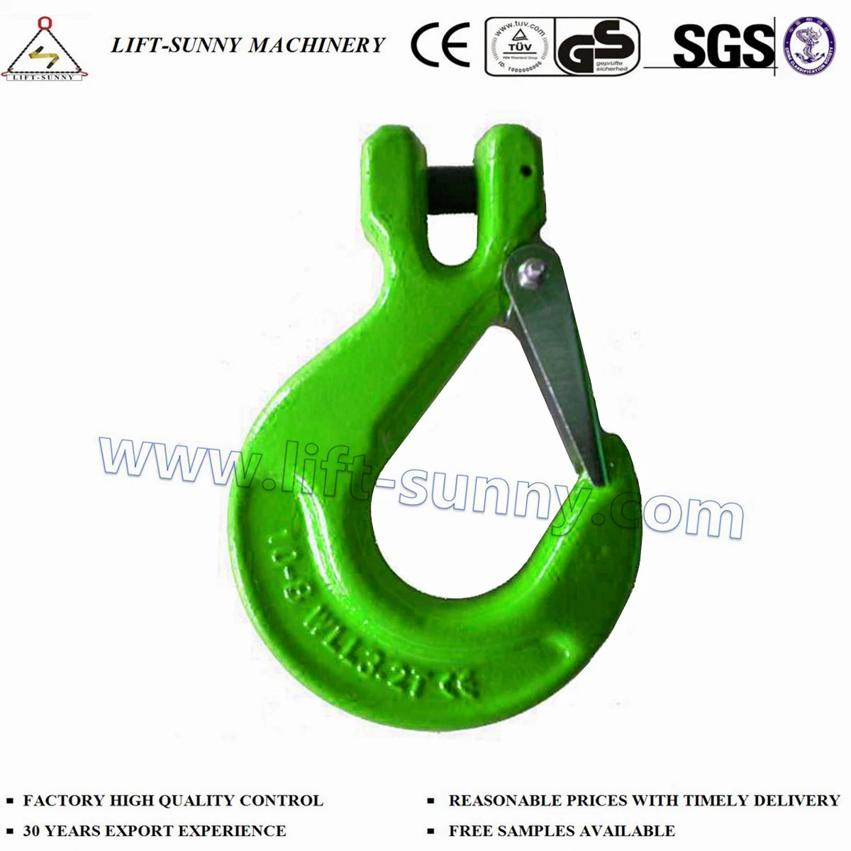 G80 Clevis Sling/Safety Hook with Latch for Lifting