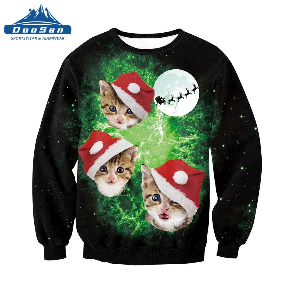 Heißer Verkauf Personalisieren Weihnachten Familie Tragen Weihnachten-Box Pullover Weihnachten Runde Hals Sweatshirt Sublimation Custom Festival Sweater für die Jugend Publikum