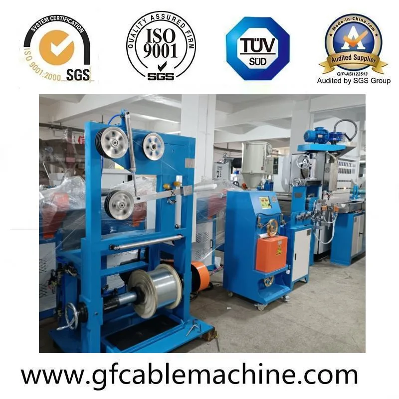 PLC Control Core Wire Insulation Extrusion Line /Electric Wire and Cable Making Machine