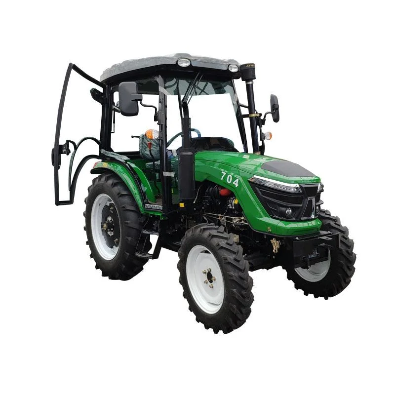 Heißer Verkauf Rabatt 50HP 70HP China Landmaschinen Hersteller 4WD Kleiner kompakter Garten Billig Rad Mini Farm Traktor mit Front Endlader und Bagger