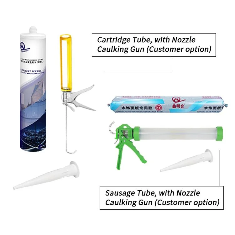 Adhésif de construction transparent à haute adhérence bon marché pour sols, adhérence de toiture, polymère en acier inoxydable MS, mastic de jointoiement translucide, tube d'étanchéité en silicone imperméable pour fenêtre.