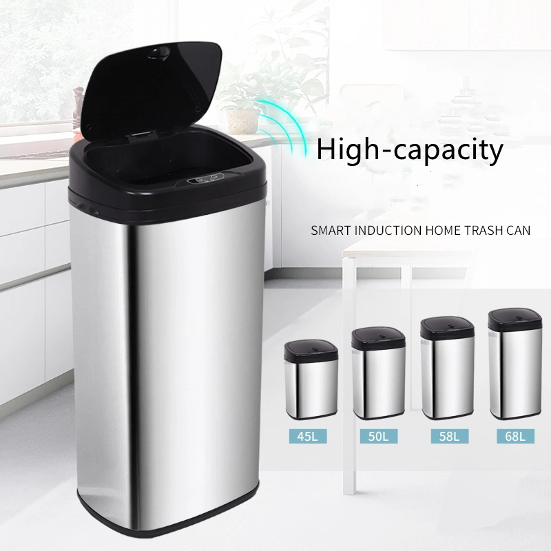 Automatic Induction, Silent Closed, Eco-Friendly Customized Yunzhe 1PC/Polybag/Shaped Foam/Mail Box Wastebin Dustbin