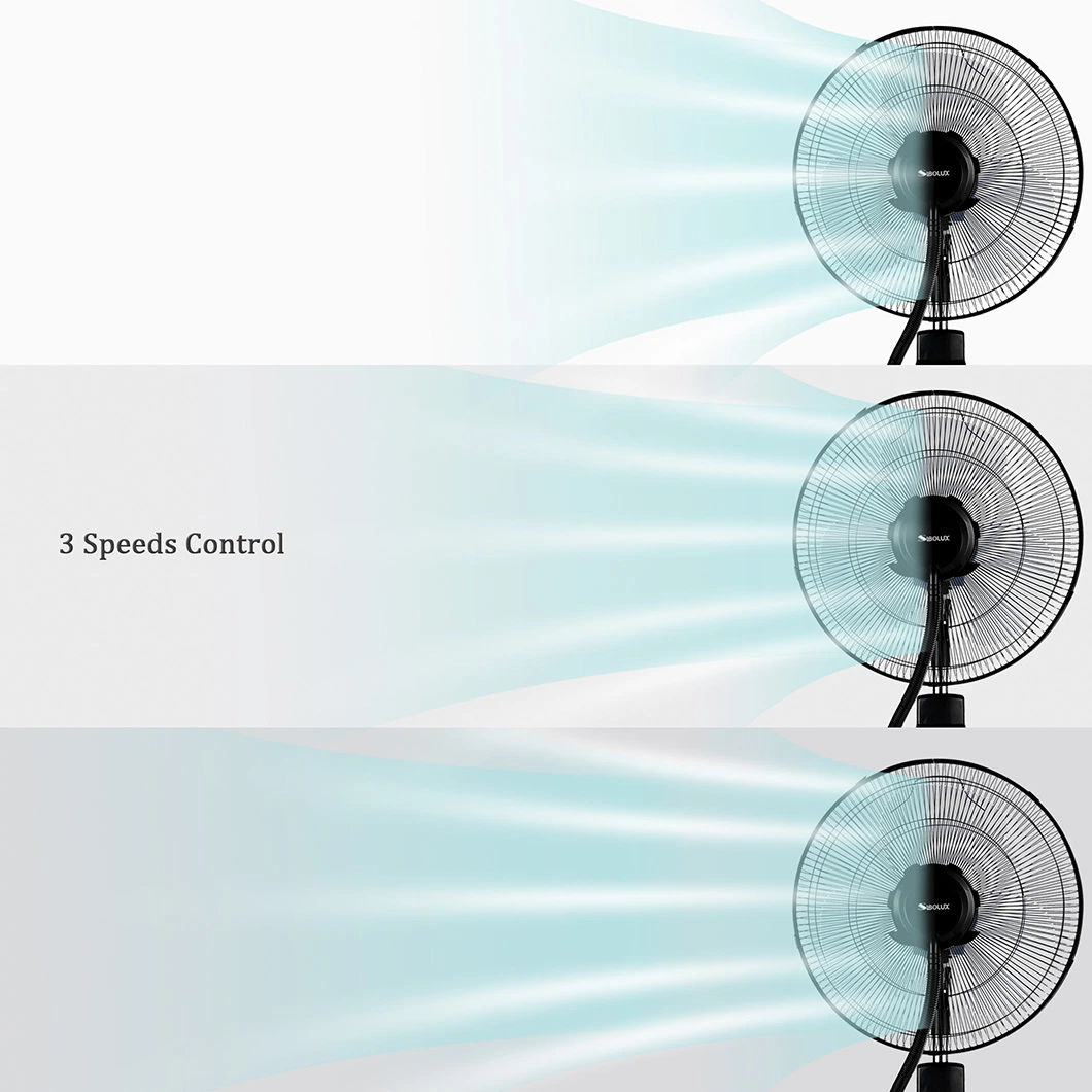 Enfriador de aire 18" Mist Fan Ventilador de nebulización moderno Ventilador de enfriamiento de aire con tanque de agua de 1.7L