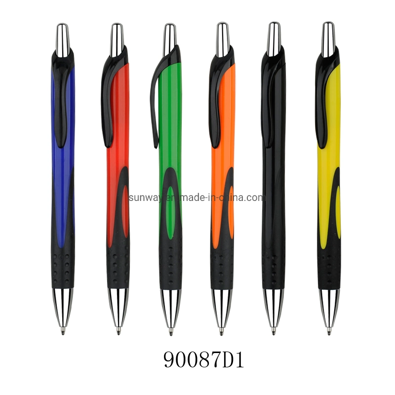 Office Retractable Quality Black Soft Promotional Ballpoint Pen