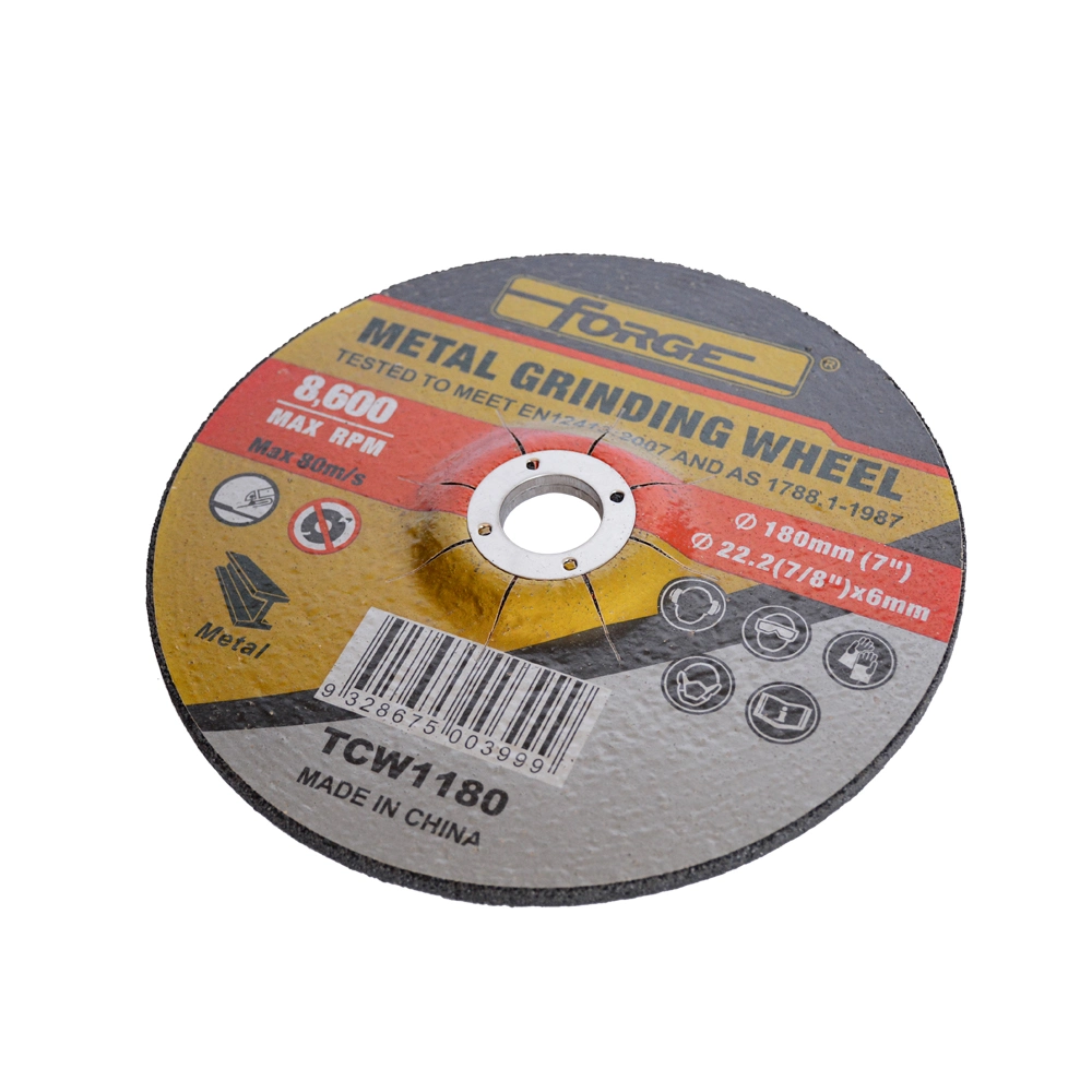 180*6*22.2mm Depressed Center Metal Abrasive Disc Grinding Wheel