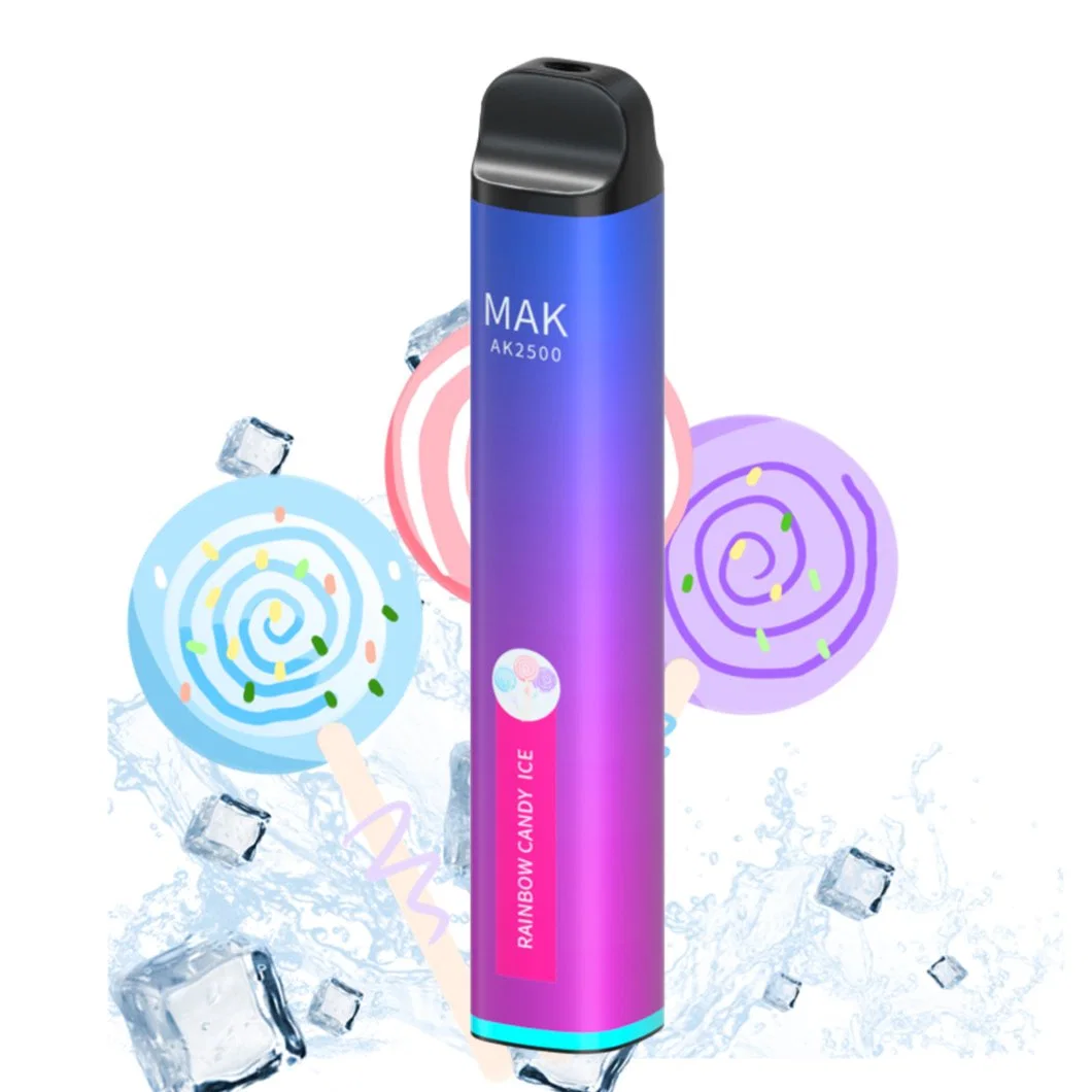 2023 Я играю в Mak 2500 puffs Bar Vape Pod 5% Одноразовый обезьяны для зарядного устройства MaK E Hookah