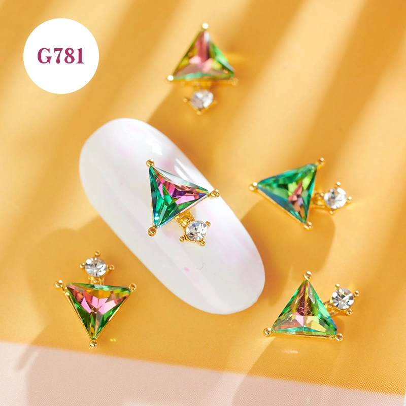 New Product Best Nail Salon Pearl 3D Gold Flat Back Diamond Nail Stone Accessories