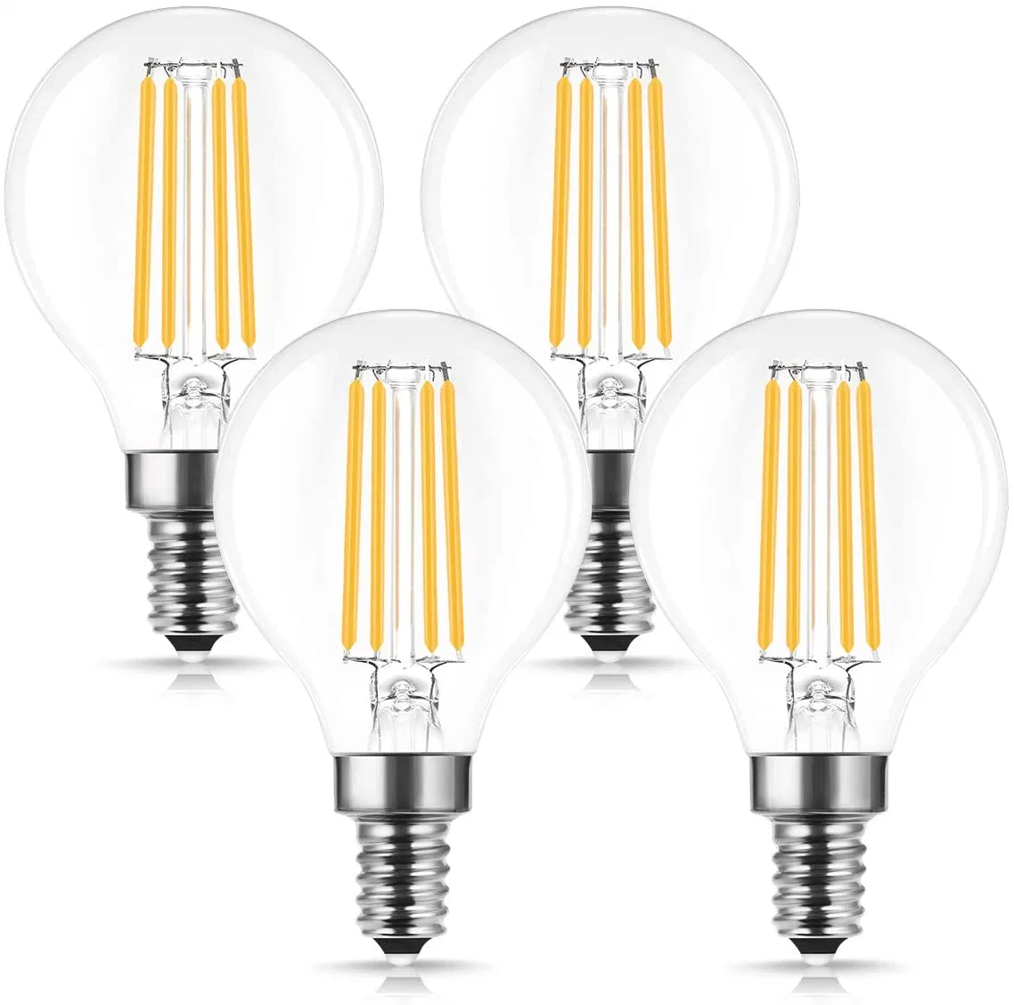 LED Filament Bulb Lamp 5W Glass P45 Mini Global COB LED Light Golf Lamp Amber Glass Edison Bulb E14 Classic Lamp Decoration Lamp