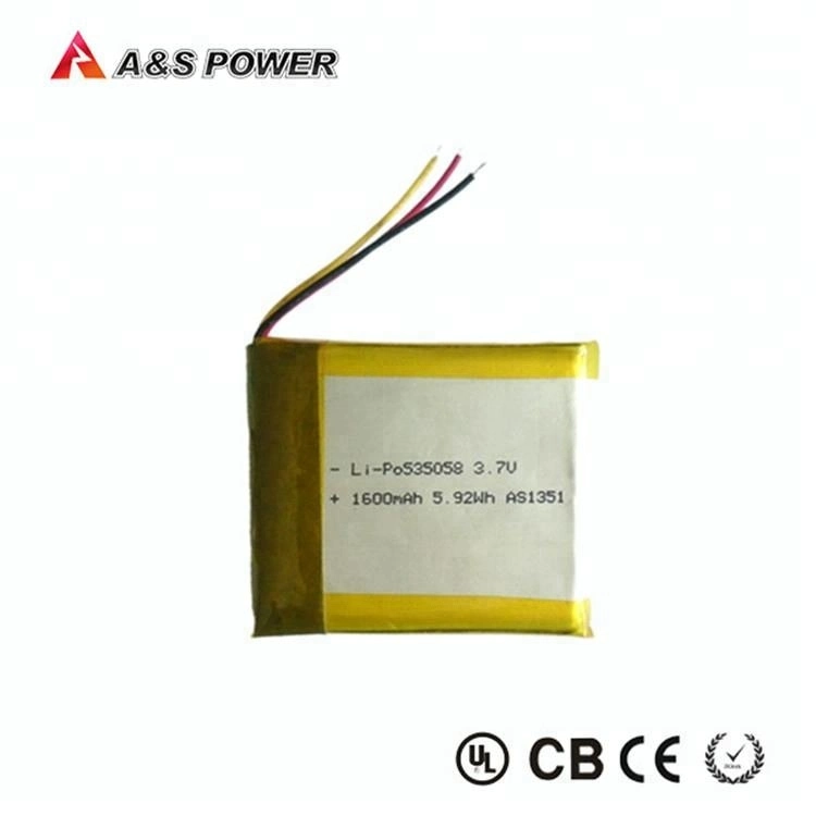 Best Selling 535058 1600mAh Rechargeable 3.7V Li Polymer Li Ion Battery for Smart Door Lock