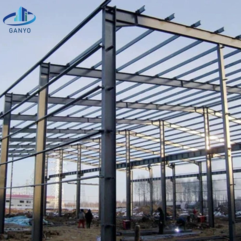 Prefanricated Large Space High Rise Steel Structure Factory Workshop Construction Building Manufactured by Ganyo