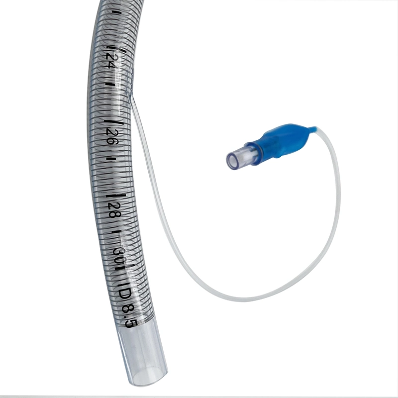 Medical Grade 3.0mm-9.5mm PVC Reinforced Endotracheal Tube with High Volume Low Pressure Cuff