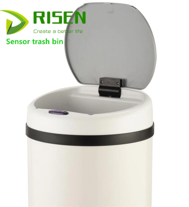 Contenedor de basura con sensor de infrarrojos automático 30L/42L/50L tapa de acero inoxidable Abrir la papelera de movimiento automático puede