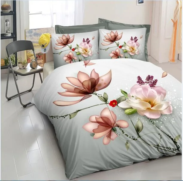 Best Selling Cheap 90GSM 100% Polyester 3D Bedding Sets 3D Quilt Cover