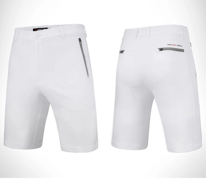 Moda hombres poliéster Spandex Golf Wear Shorts de tenis de corte ajustado Pantalones