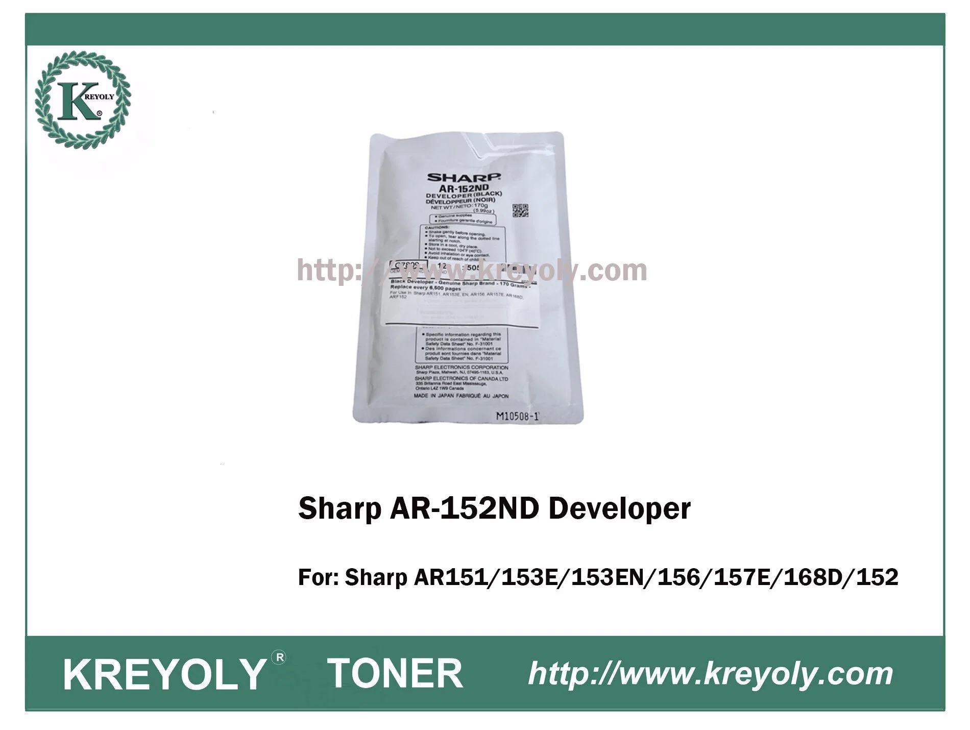 Sharp AR152 Developer for AR158 AR150 AR152 AR153 AR151 AR168