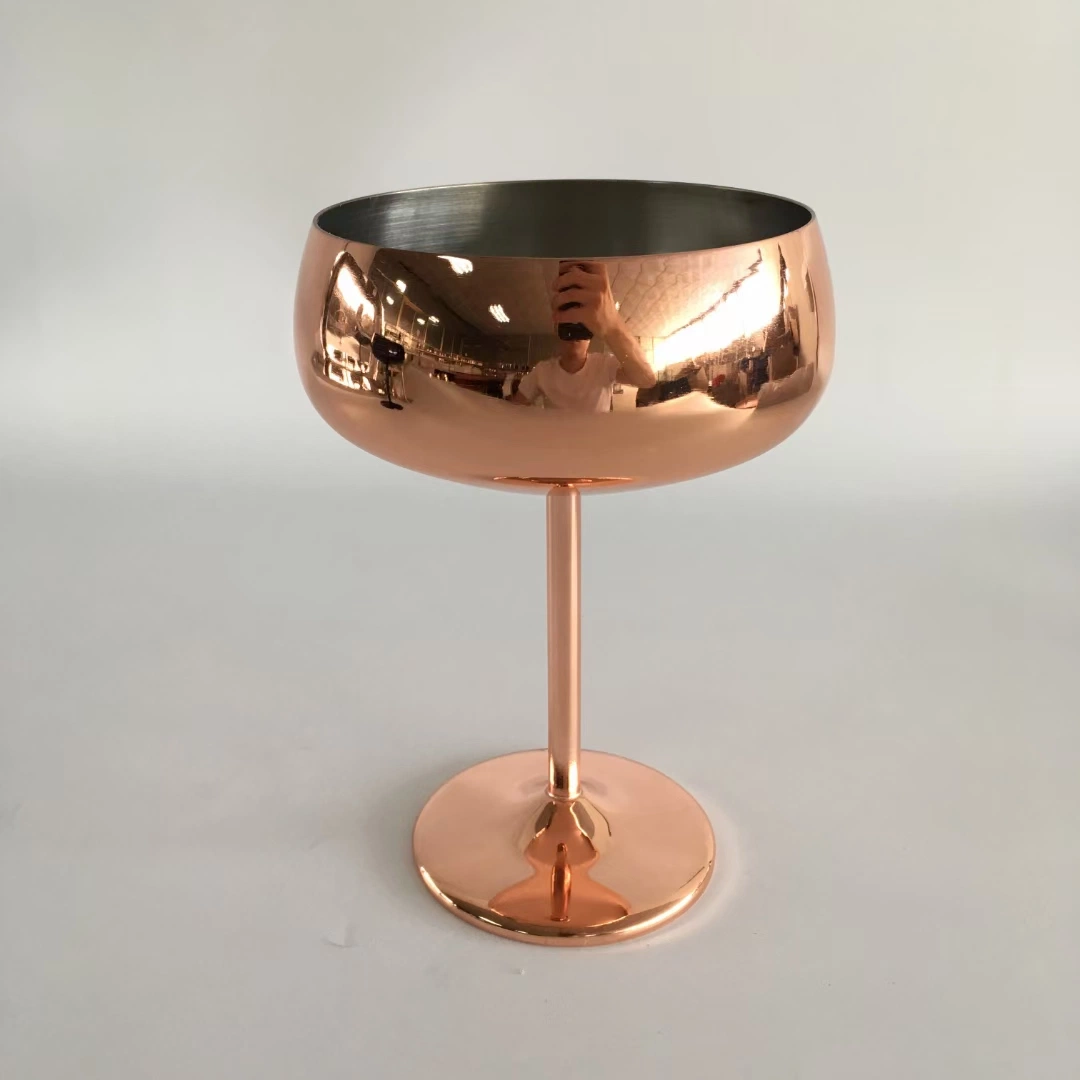 304 Stainless Steel Rose Gold Copper-Plated Champagne Gobletts