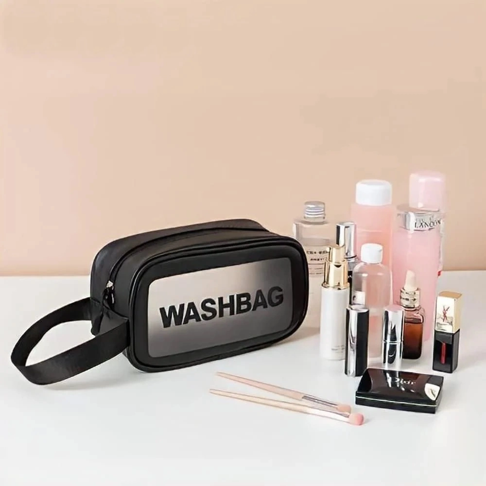 3PCS Makeup Bags Portable Travel Waterproof Clear Cosmetic Bag Clear Travel Bags for Toiletries, Transparent Packing Organizer Storage Bag