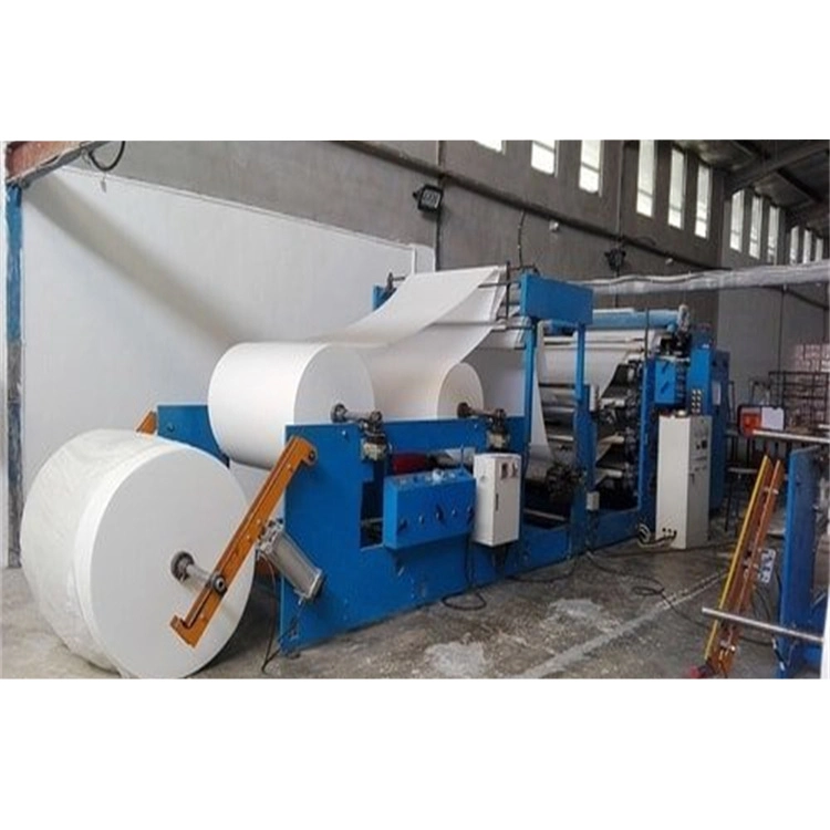 1200mm Automatic Embossed and Perforated Toilet Tissue Paper Making Glue Lamination Kitchen Towel Paper Rewinding Paper Product Making Machine