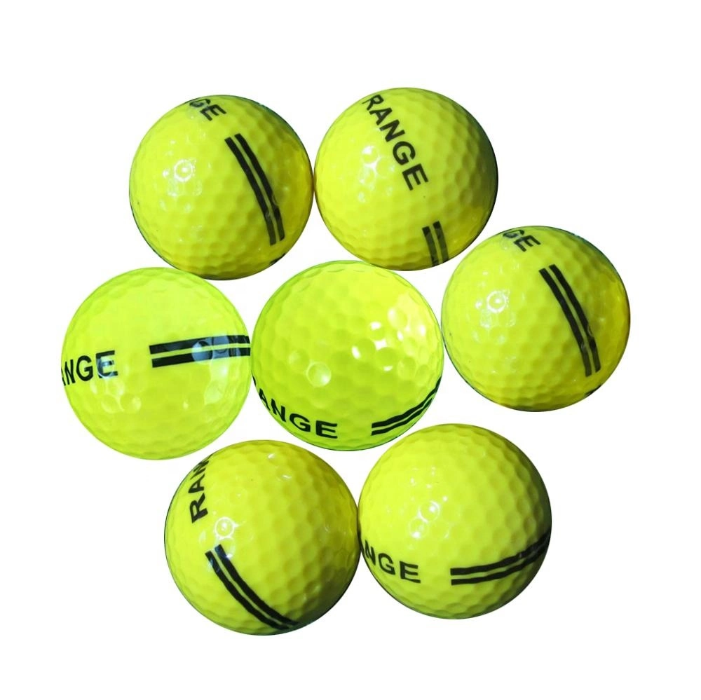 Custom Logo White or Yellow 2 Layer Range Ball Practice Golf Ball