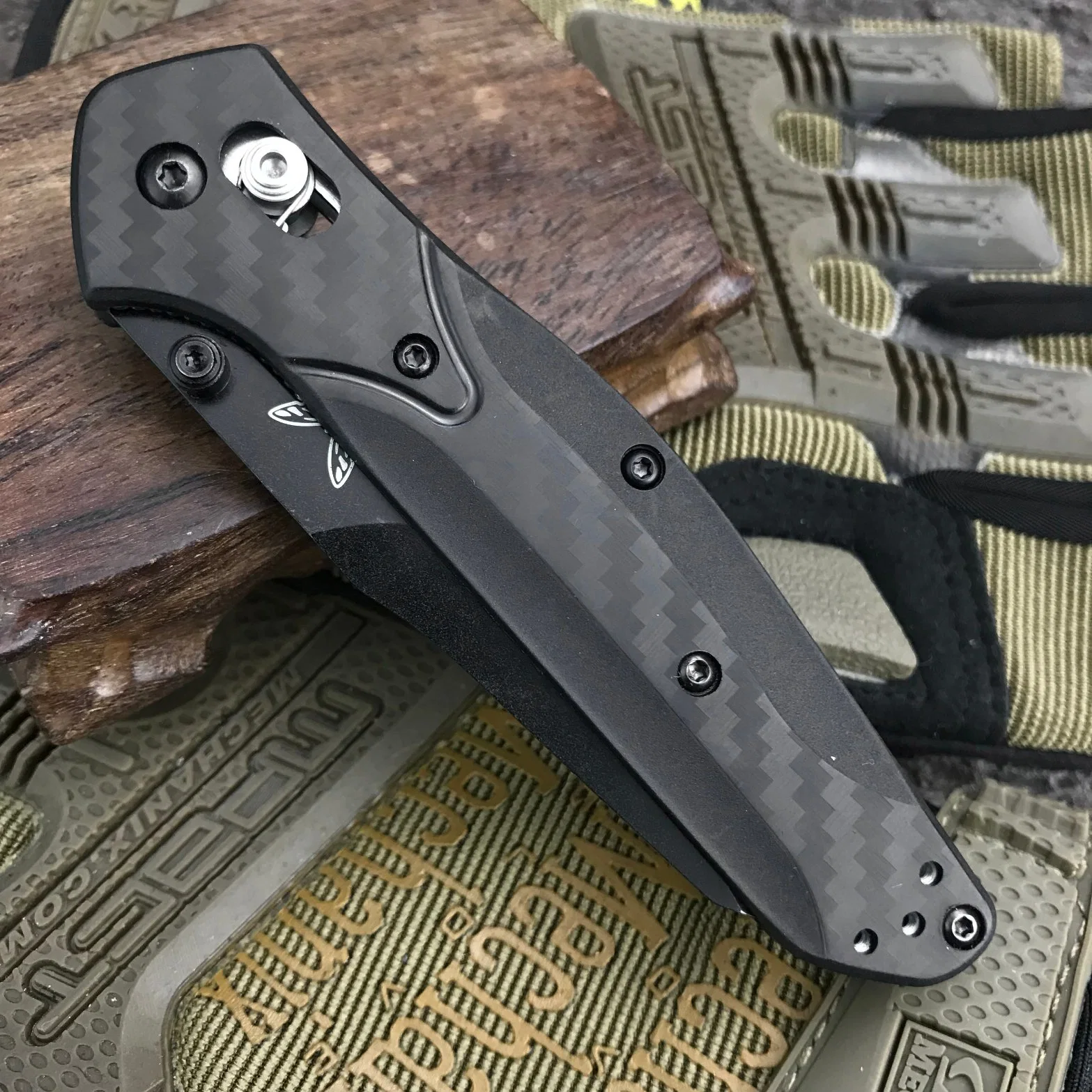 Benchmade Osborne 940 EDC Outdoor Tactical Camping Survival Knives with Black Carbon Fiber Handle Folding Pocket Knife