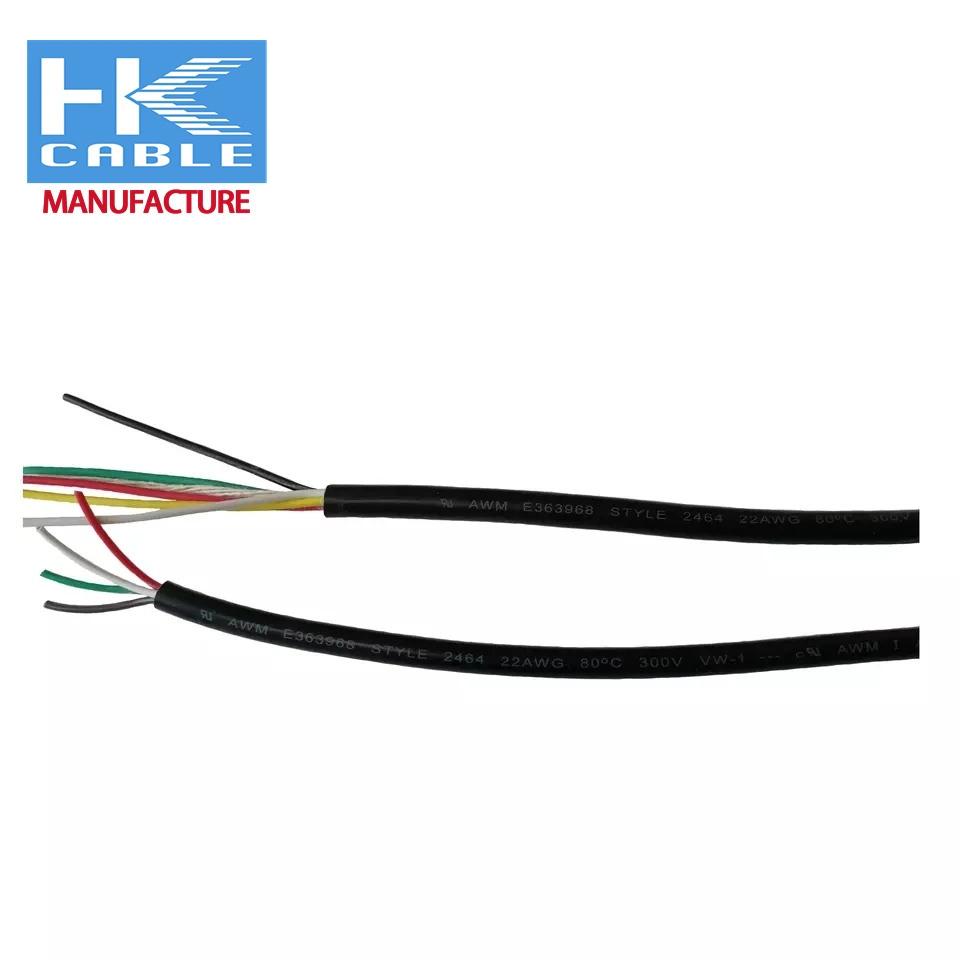 Awm UL2464 PVC UL Listed Power Cable 2core 3core 2464 22AWG 24AWG Cable 300V UL2464 Power Cable LED Red & Black & Yellow