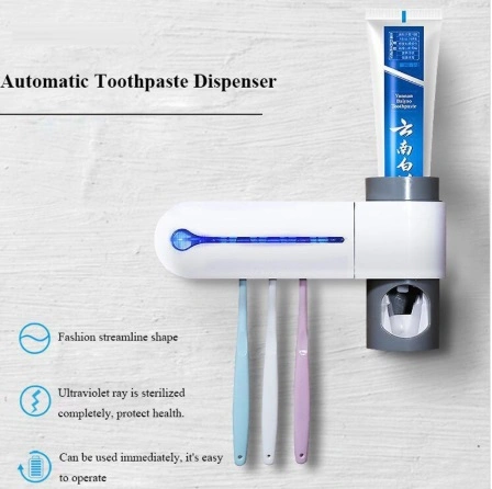 Disinfector UV Sterilizer Toothbrush Holder Automatic Toothpaste Dispenser B530 Sanitizer