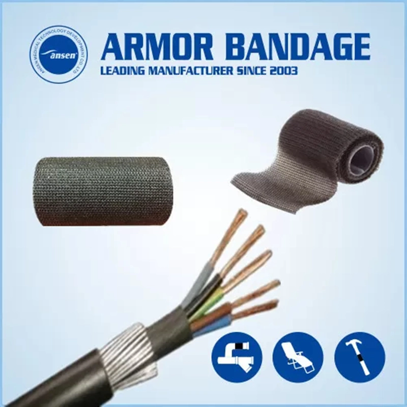 Industrial Armor Wrap Water Pipe Repair Bandage Mesh Wrap Fiberglass Anti Leak Seals Pipe Tape Emergency Bandage