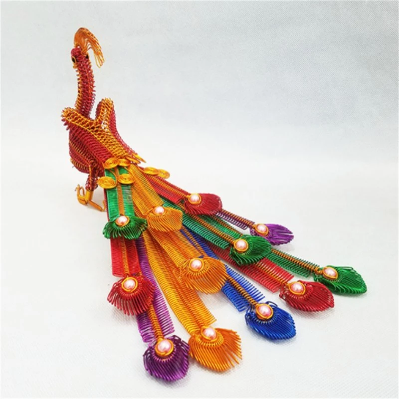 Hot Sale Birthday Gifts & Crafts Aluminum Wire Peacock Craft