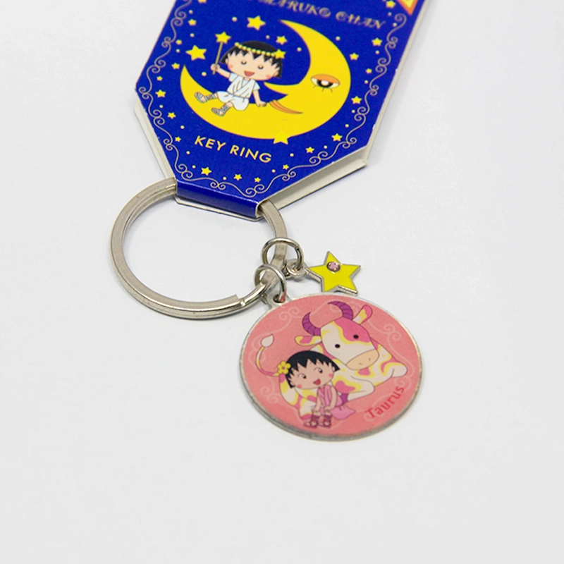 Custom Logo Design Key Chain Accessories Cartoon Hard Enamel Metal Keychain