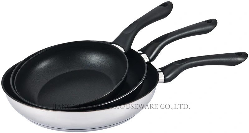 Kitchenware Stainless Steel Frypan for Home Use in 24cm, 26cm, 28cm, 30cm