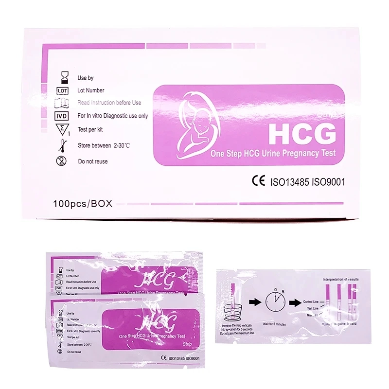 HCG-genauer Schnelltest Schwangerschaftsstreifen-Test für den Heimgebrauch