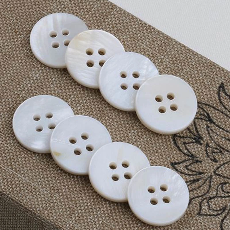 Japanese Akoya Clam Shell Button Agoya Shell Buttons with 2 Holes Camisa Botones Botones-PARA-Ropa