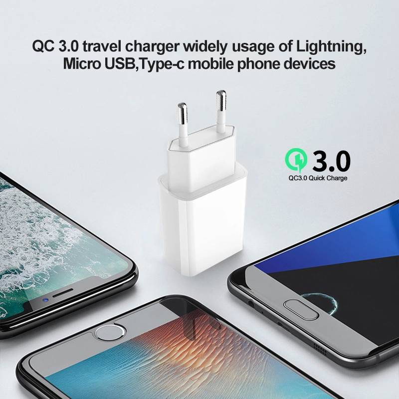 Portable Mobile Phone Quick Charge 3.0 18W USB Charger