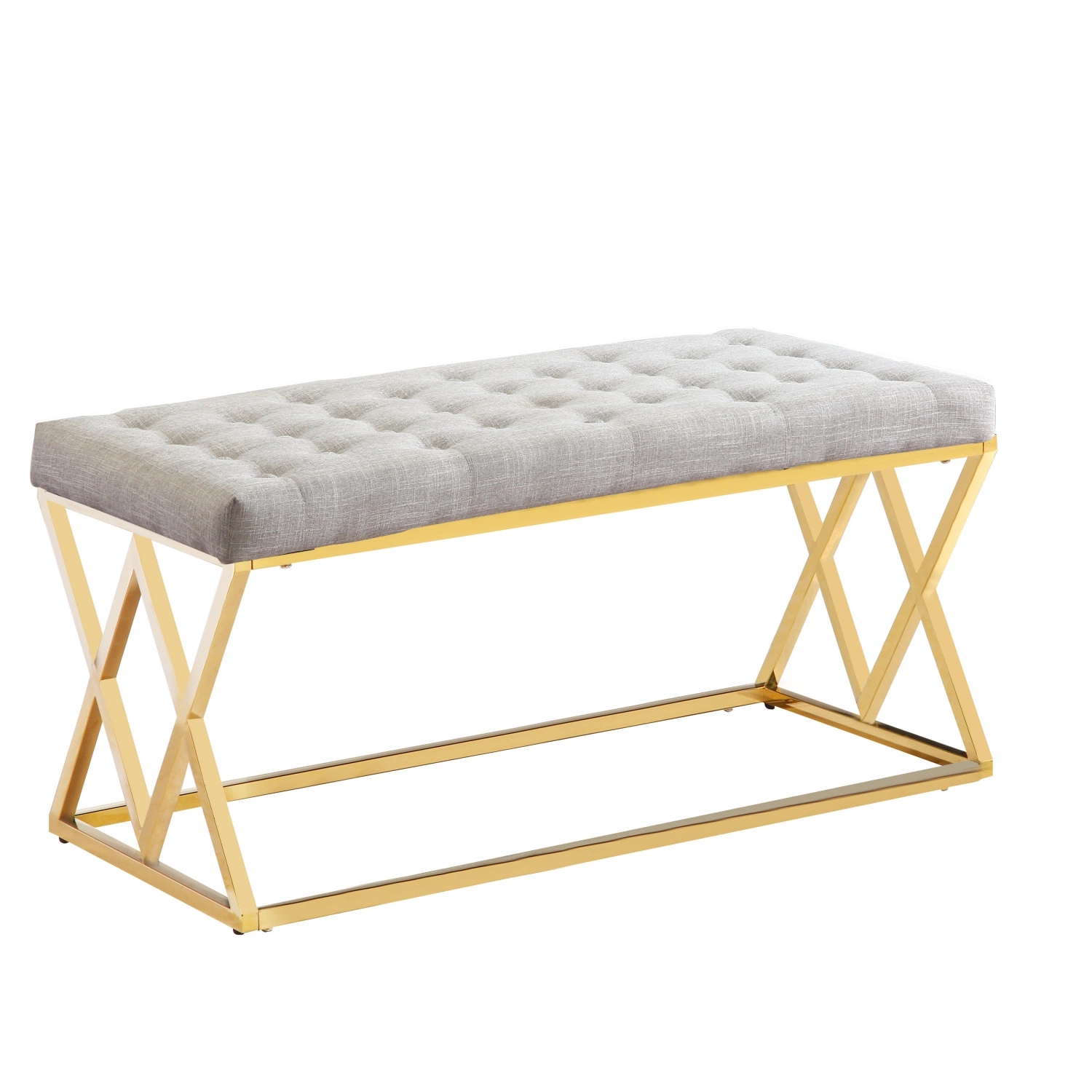 Customize Furniture Ottoman Bed End Stool Bench with Stainless Steel Foot Massage
