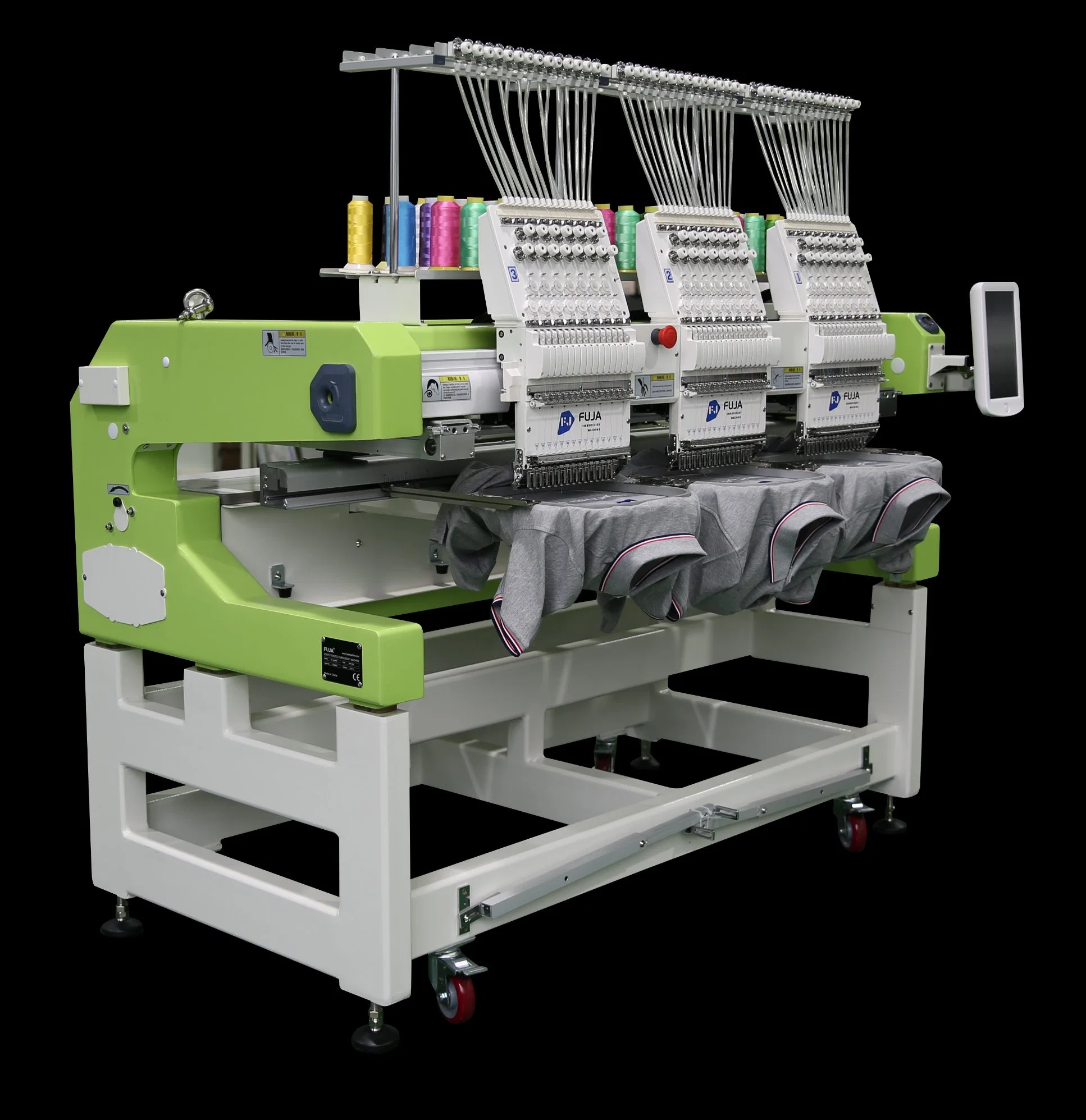 Automatic Computerized 12/ 15 Needles High Speed Flat Embroidery Machine 4 Head