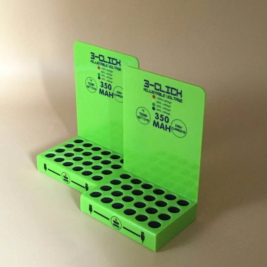 Carton imprimés personnalisés Pop de comptoir Présentoir pour e e-cigarette liquide