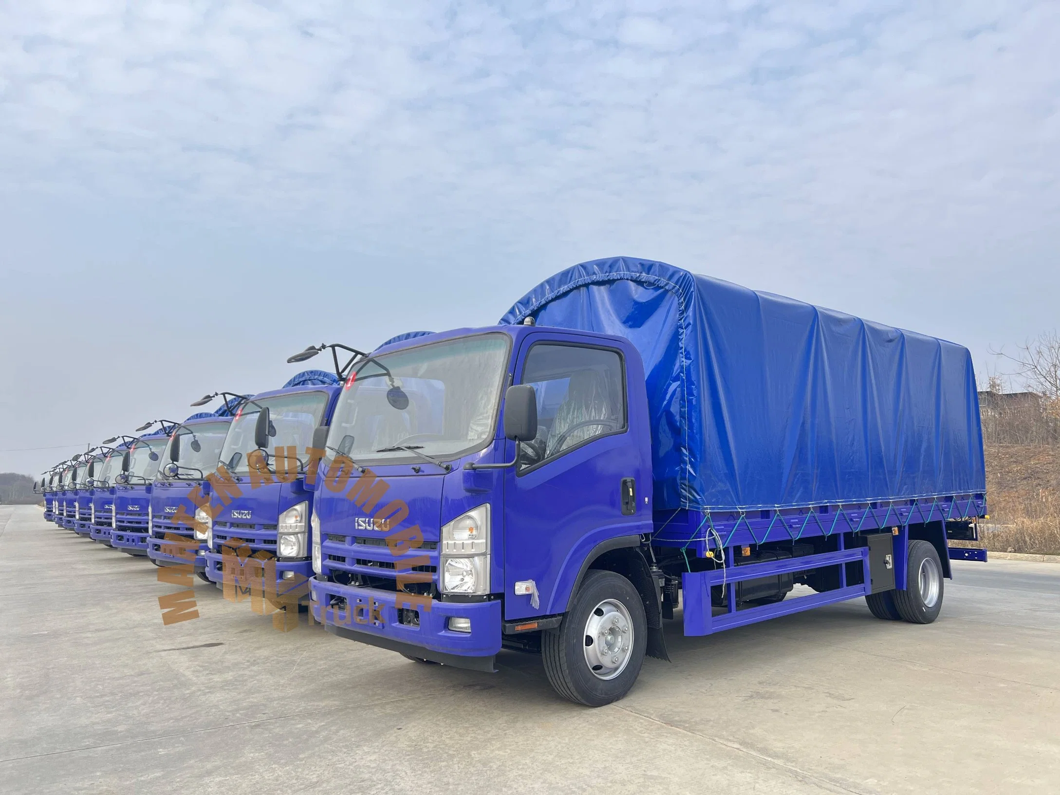 Isuzu Frr 4HK1 5.2cc مع 190HP Product Transport Vehicle مع التربولين