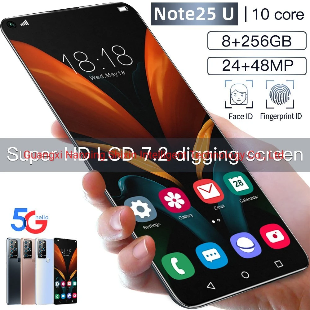 Note 25u 8g/256GB+ Smartphone Amoled Screen Telephone with Face Unlock