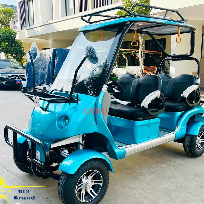 Bicicleta de cuatro ruedas de moda bicicleta eléctrica Golf Cart Ocio vehículo eléctrico