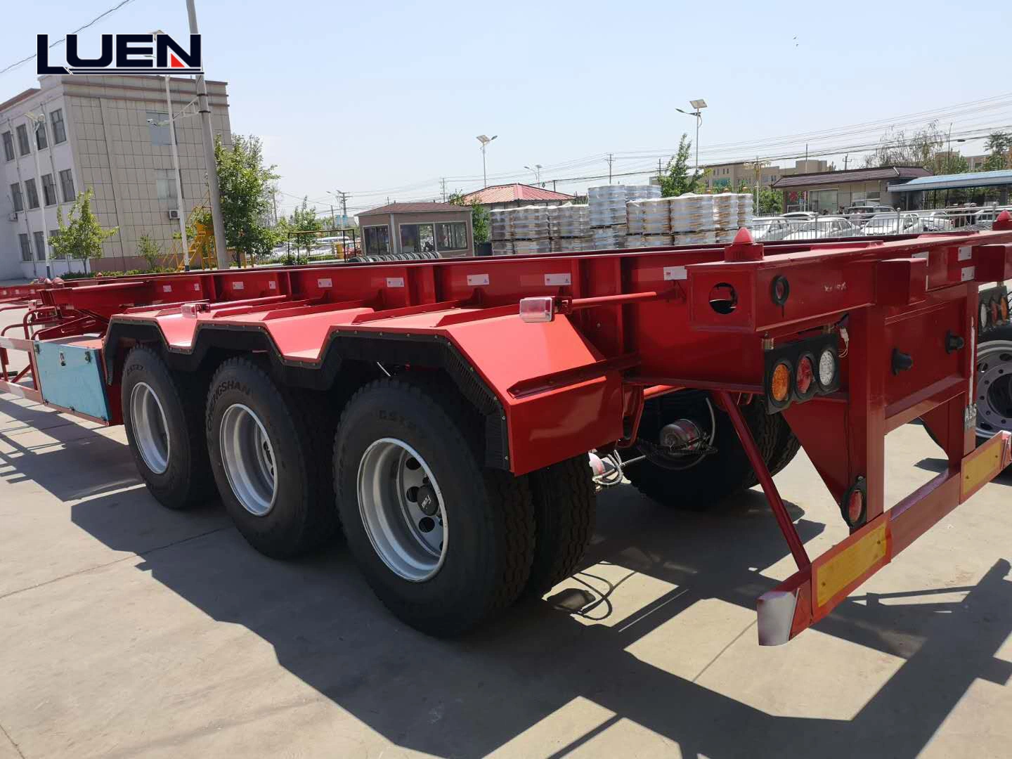 Luen Trailers Price 40FT chassis contentor Sceleton camião Semi-tractor Reboque