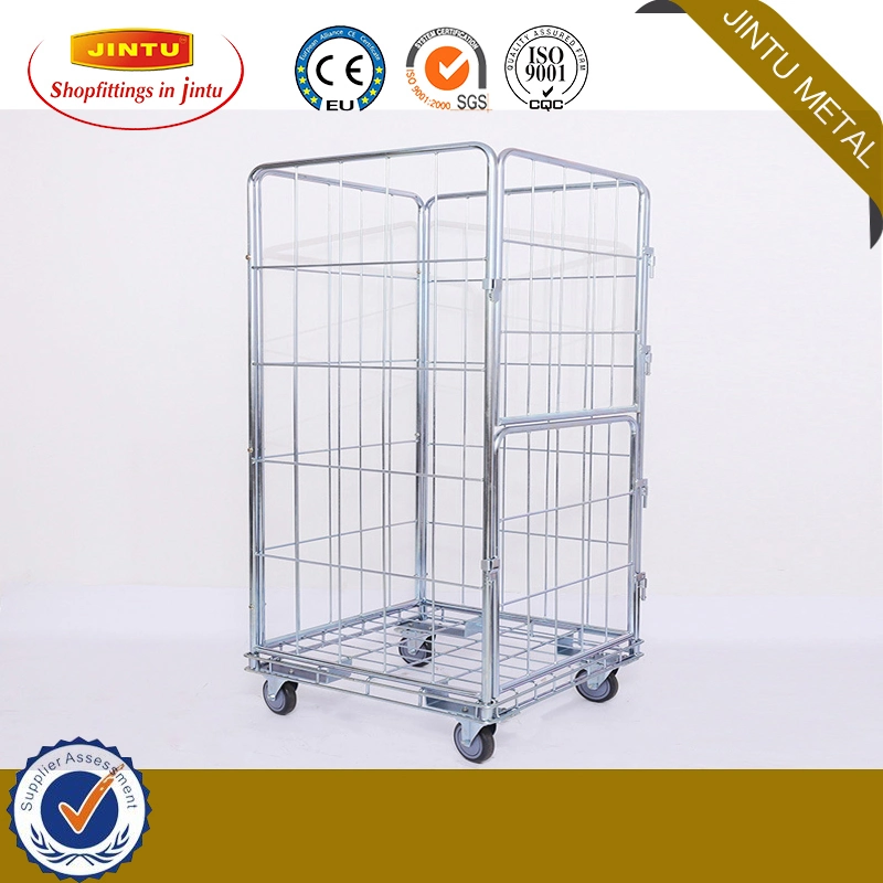 Wire Mesh Warehouse Roll Cage Trolley Roll Container