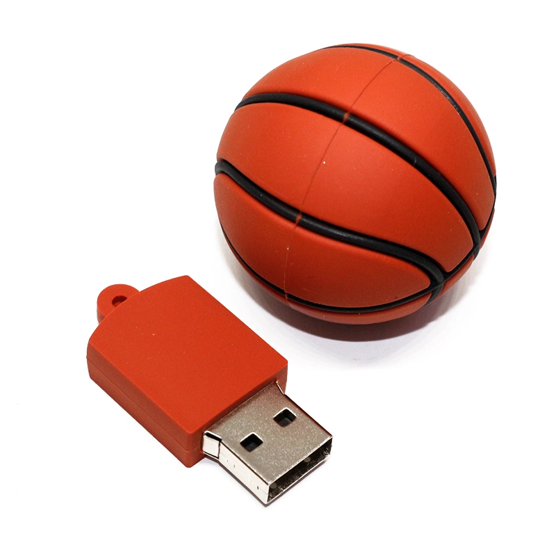 Custom Shape Colorful Globular Basketball PVC USB Pen Drive Flash Drive USB