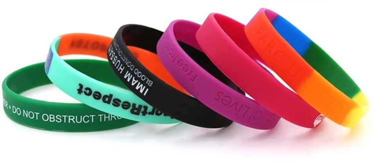 Personalized Silicone Wristbands Rubber Bracelets Sport Wristband