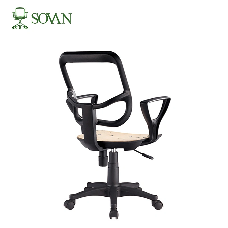 Tela silla de oficina de elevación giratoria Soporte plástico Keel Home Mobiliario Clásico Negro Mayoreo Semi-Productos Fabricación