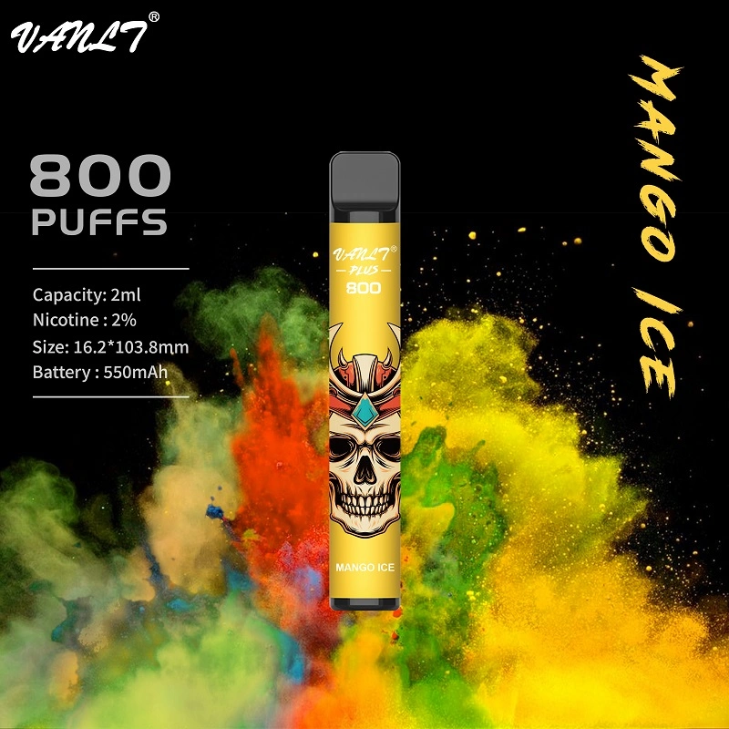 نكهات Vanlt Plus Lux 800 النفحة أتومويزر محتشم بقصيدة Vape 2% نيكوتين مقابل إيلفبار