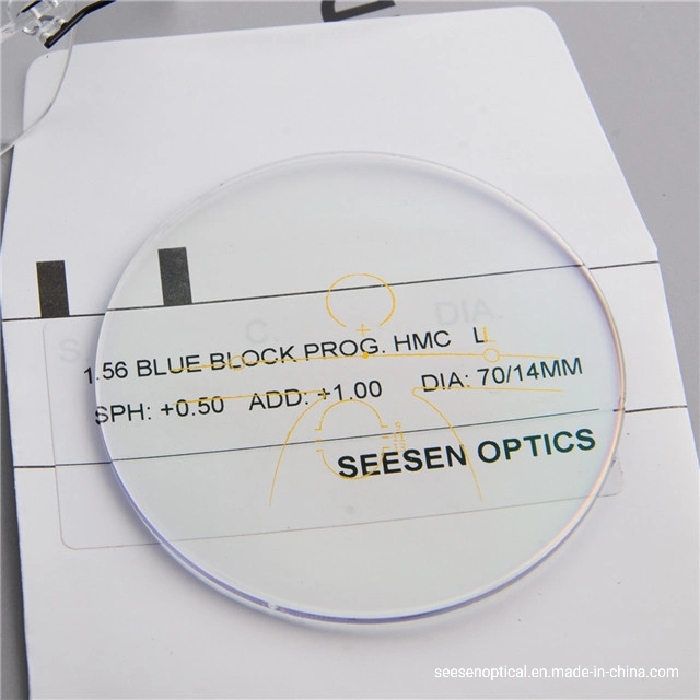 Blue Ray Blocking 1.56 UV420 Blue Cut Progressive Multifocal Anti Blue Light Eyeglasses Resin Lenses