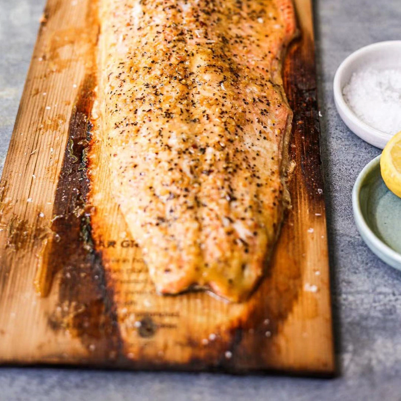 Grate Flavor Taste for Grilling Salmon Fish Board